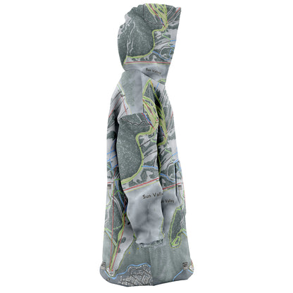 Sun Valley, Idaho Ski Trail Map - Snug Hoodie