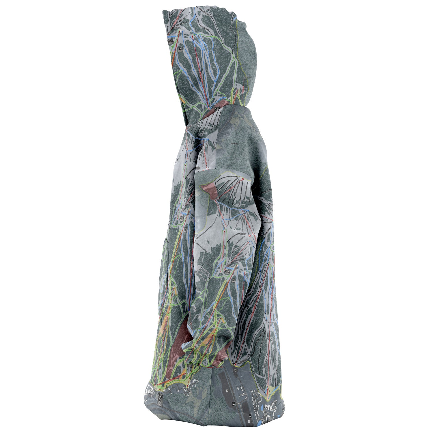 Copper Mountain, Colorado Ski Trail Map Snug Hoodie