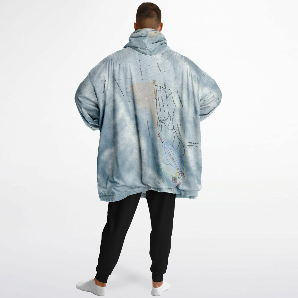 Manganui, New Zealand Ski Trail Map - Snug Hoodie