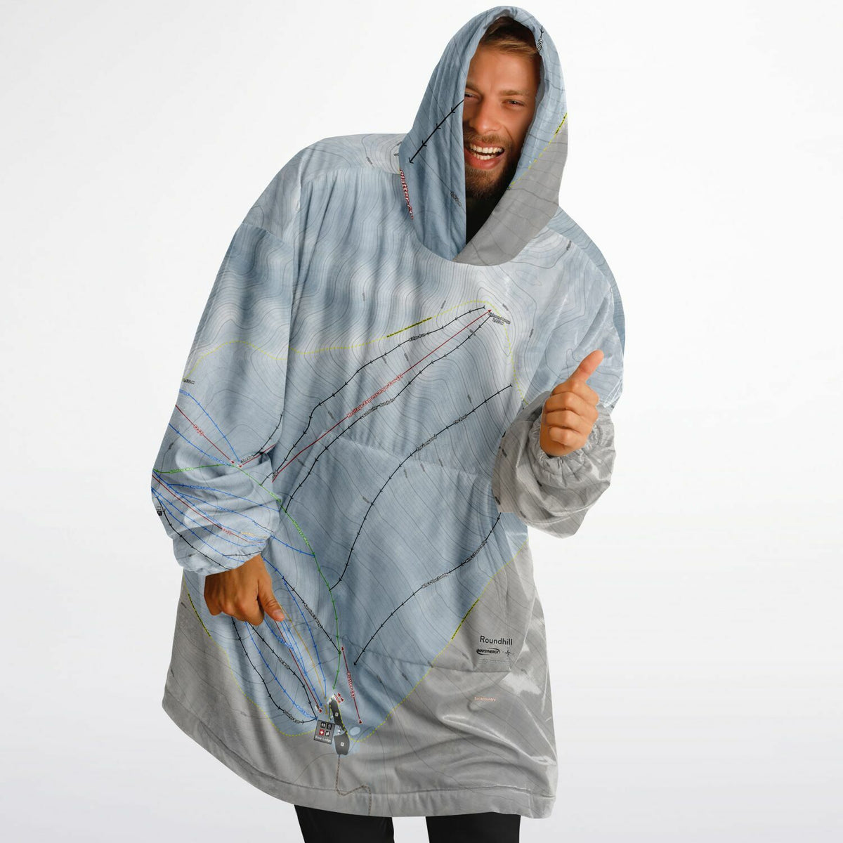 Roundhill, New Zealand Ski Trail Map - Snug Hoodie