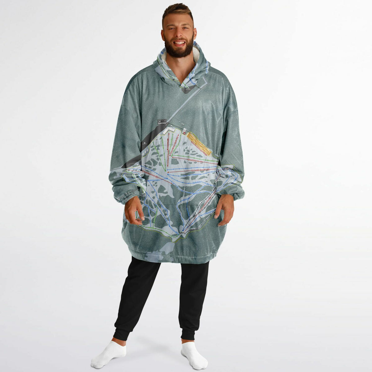 Selwyn Snow Resort, Australia Ski Trail Map - Snug Hoodie