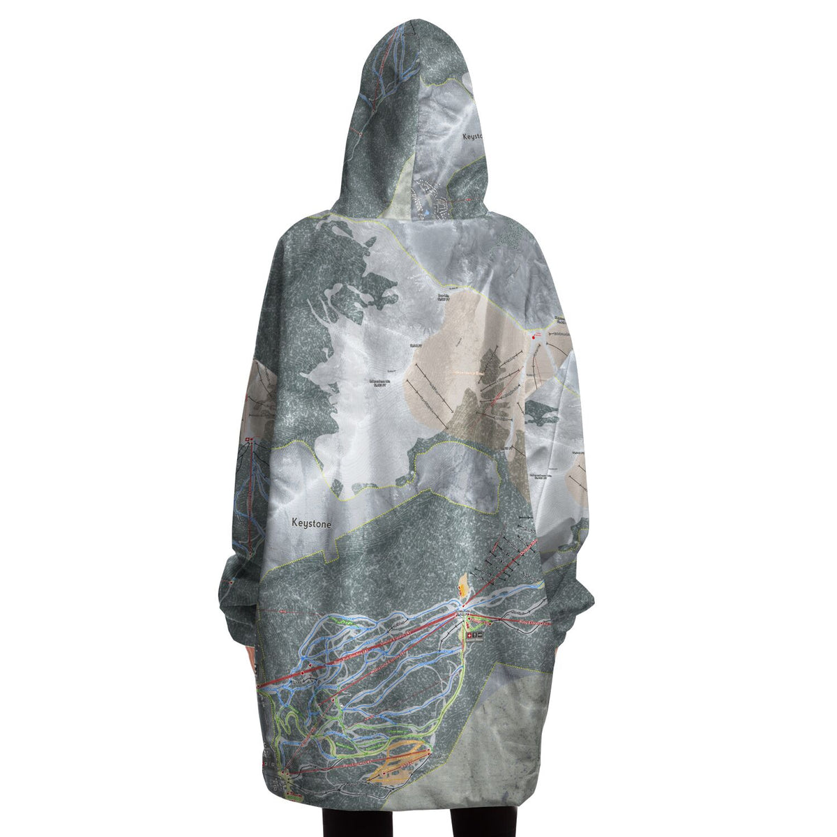 Keystone, Colorado Ski Trail Map - Snug Hoodie