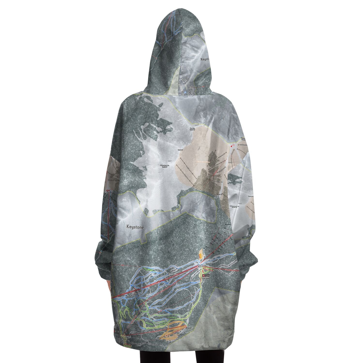 Keystone, Colorado Ski Trail Map - Snug Hoodie