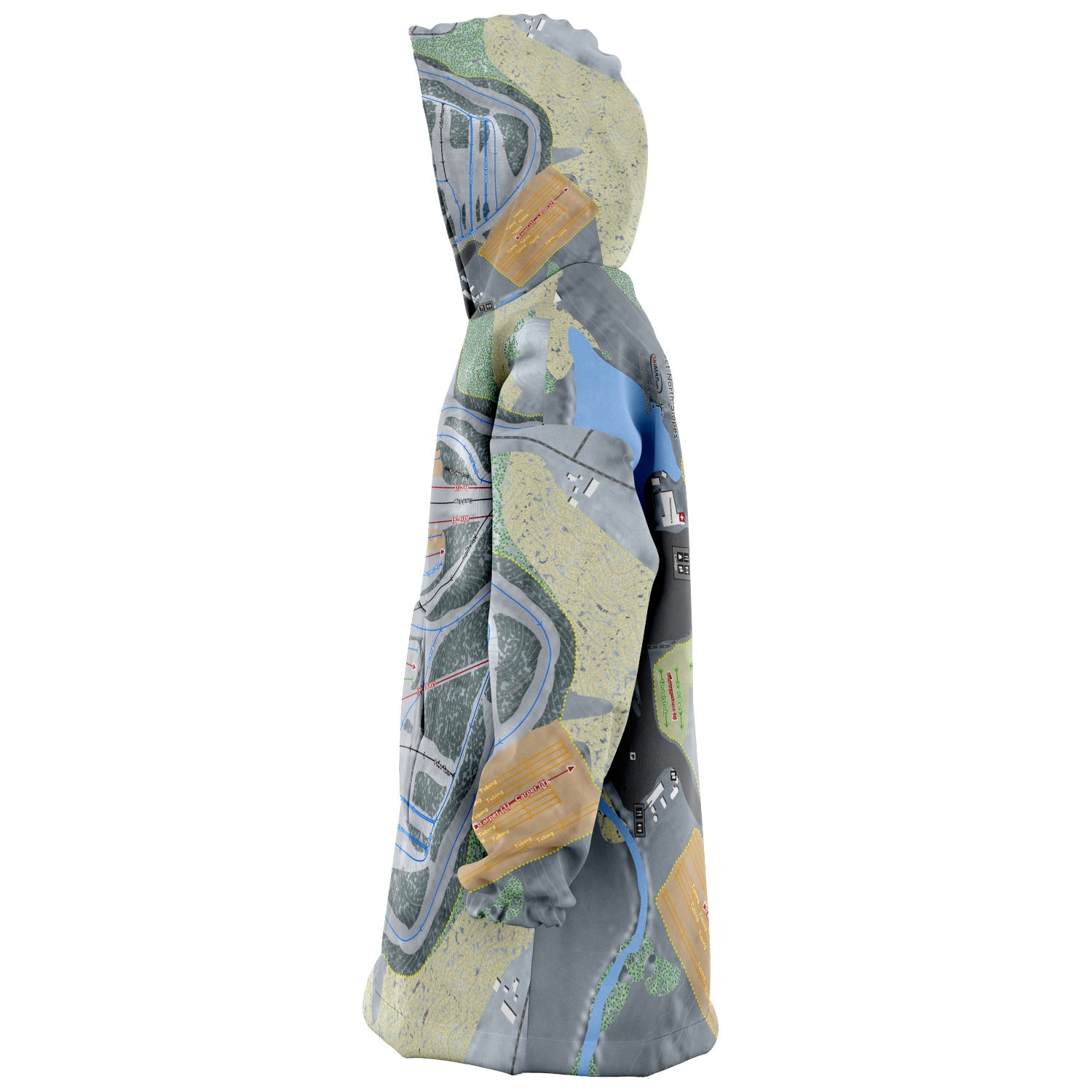 Perfect North Slopes, Indiana Ski Trail Map - Snug Hoodie