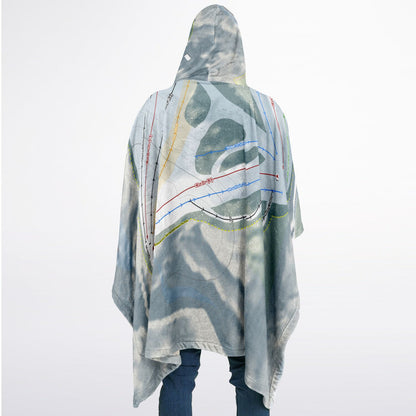 Swiss Valley, Michigan Ski Resort Map Flannel Blanket Poncho