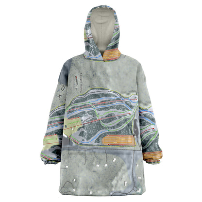 Yawgoo Valley, Rhode Island Ski Trail Map - Snug Hoodie - Powderaddicts