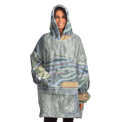 Yawgoo Valley, Rhode Island Ski Trail Map - Snug Hoodie - Powderaddicts