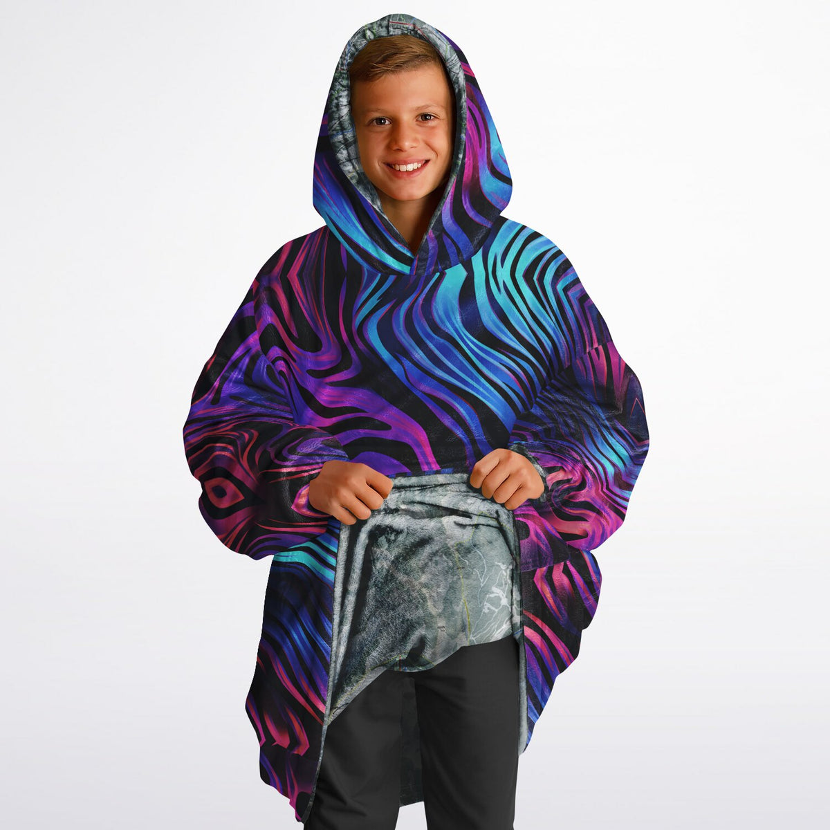 Powder Mountain, Utah Ski Resort Map Youth Reversible Snug Hoodie