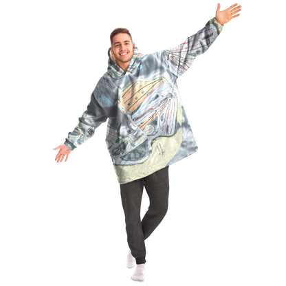 Alpine Valley, Michigan Ski Trail Map Snug Hoodie