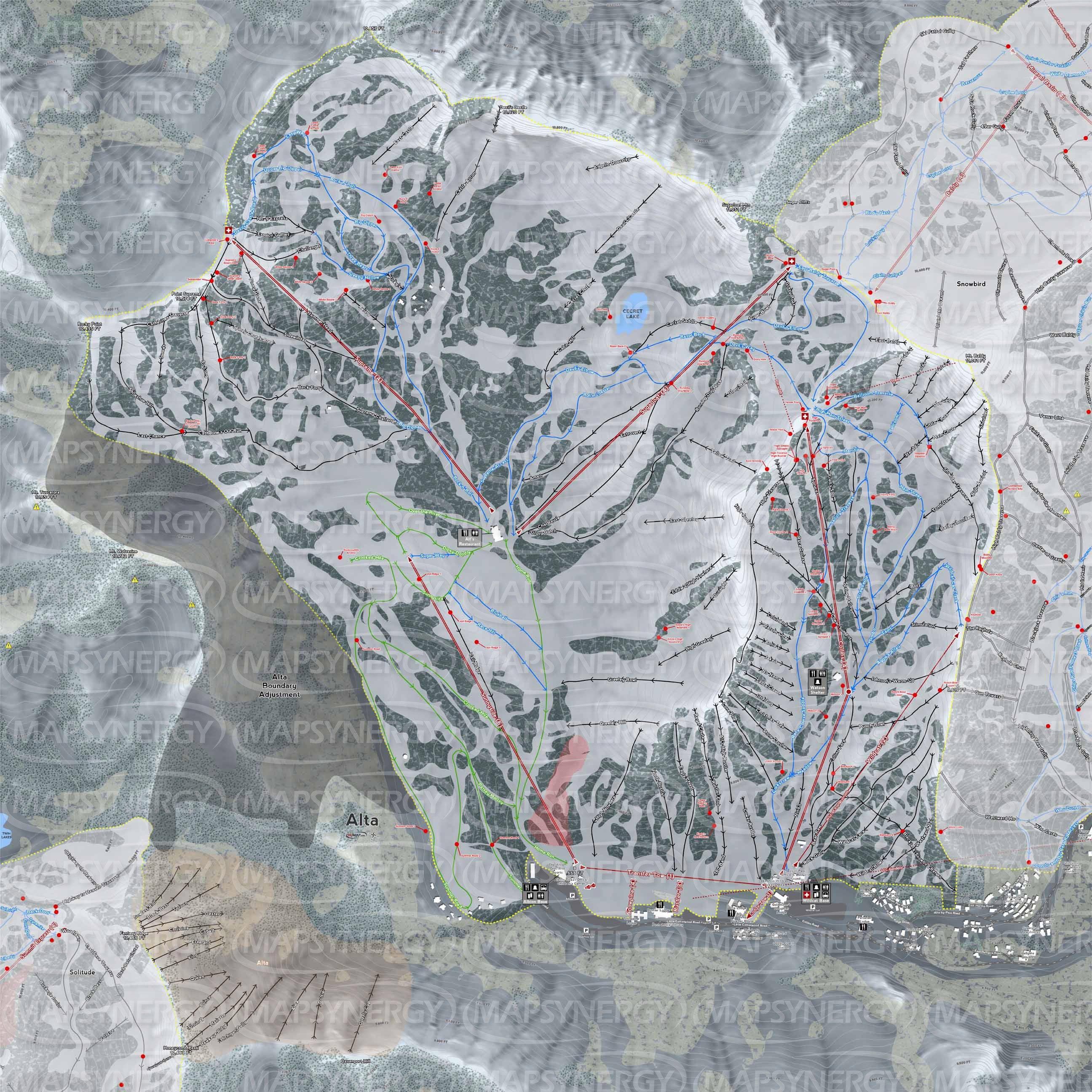 Alta trail map