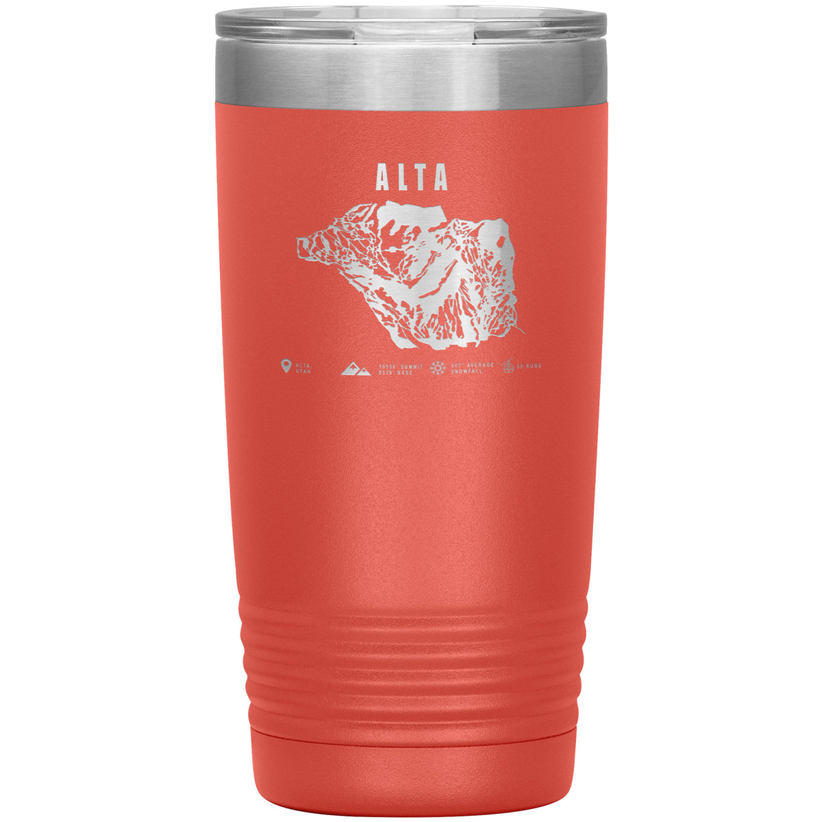 Alta,Utah Ski Trail Map 20oz Tumbler