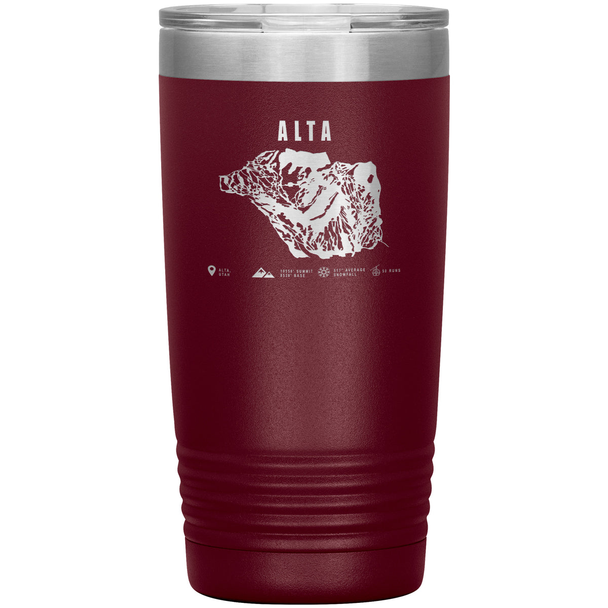 Alta,Utah Ski Trail Map 20oz Tumbler