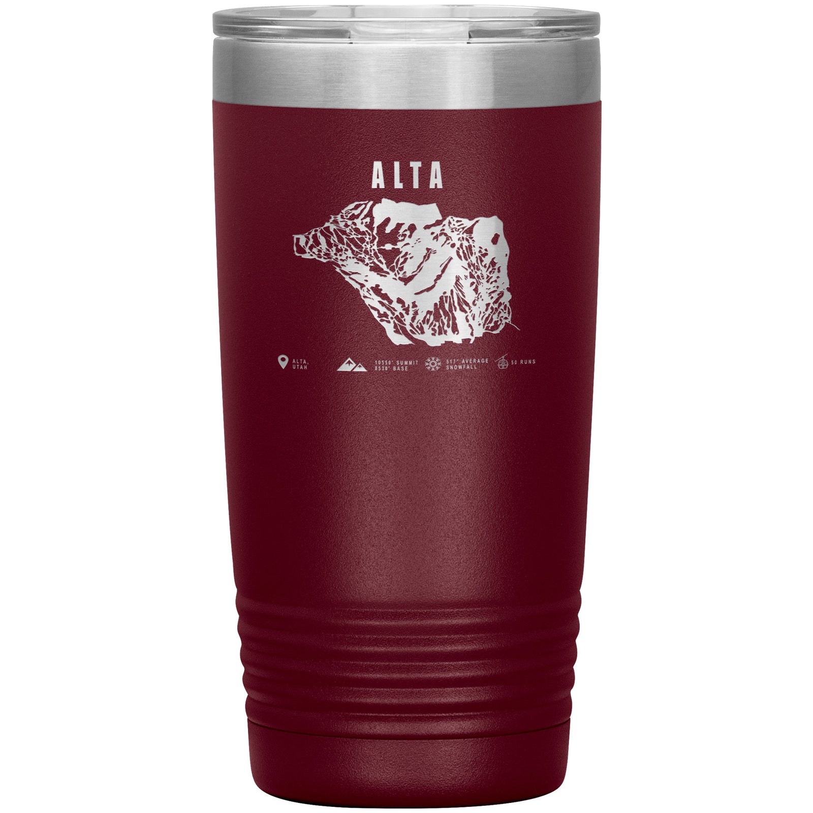 Alta,Utah Ski Trail Map 20oz Tumbler