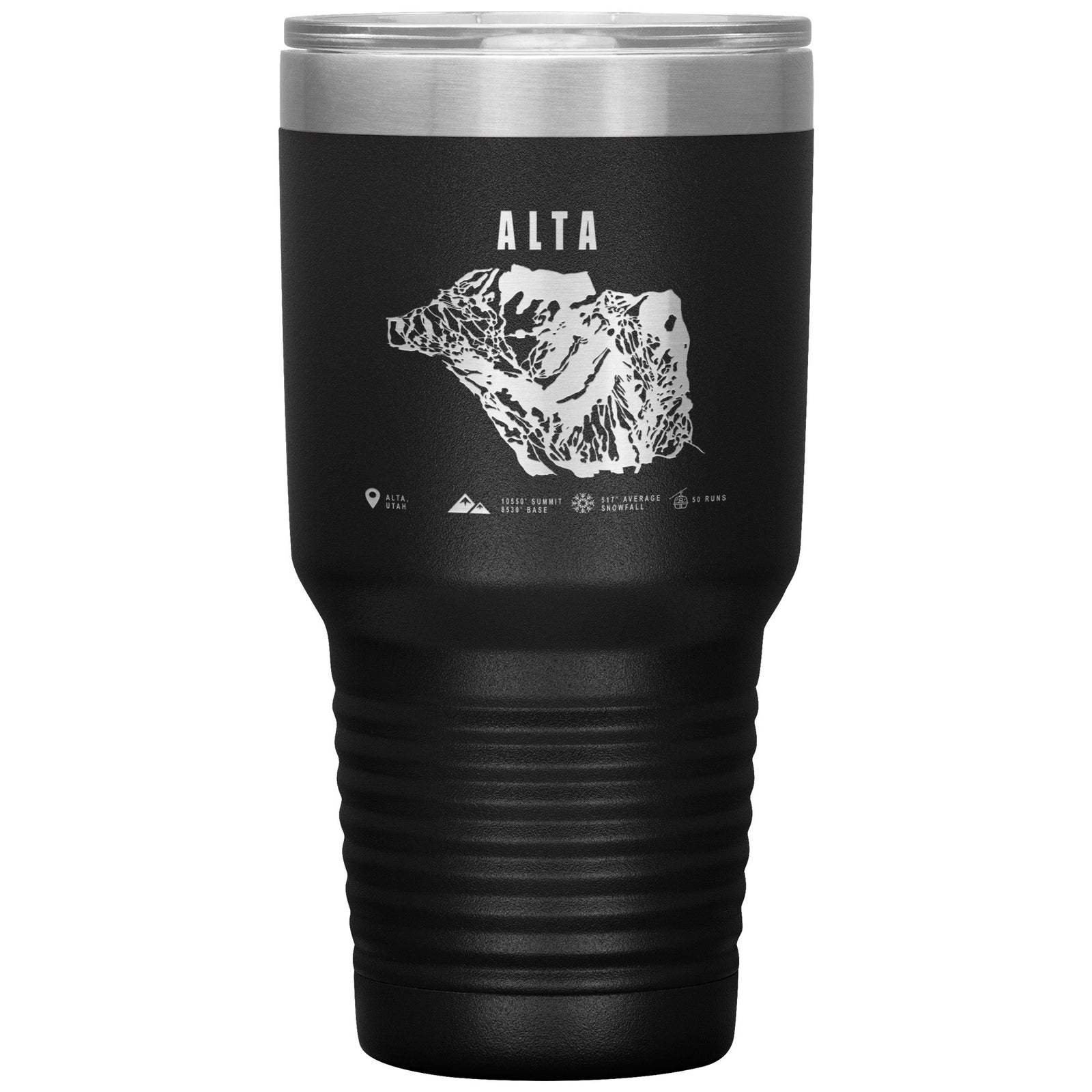 Alta,Utah Ski Trail Map 30oz Tumbler