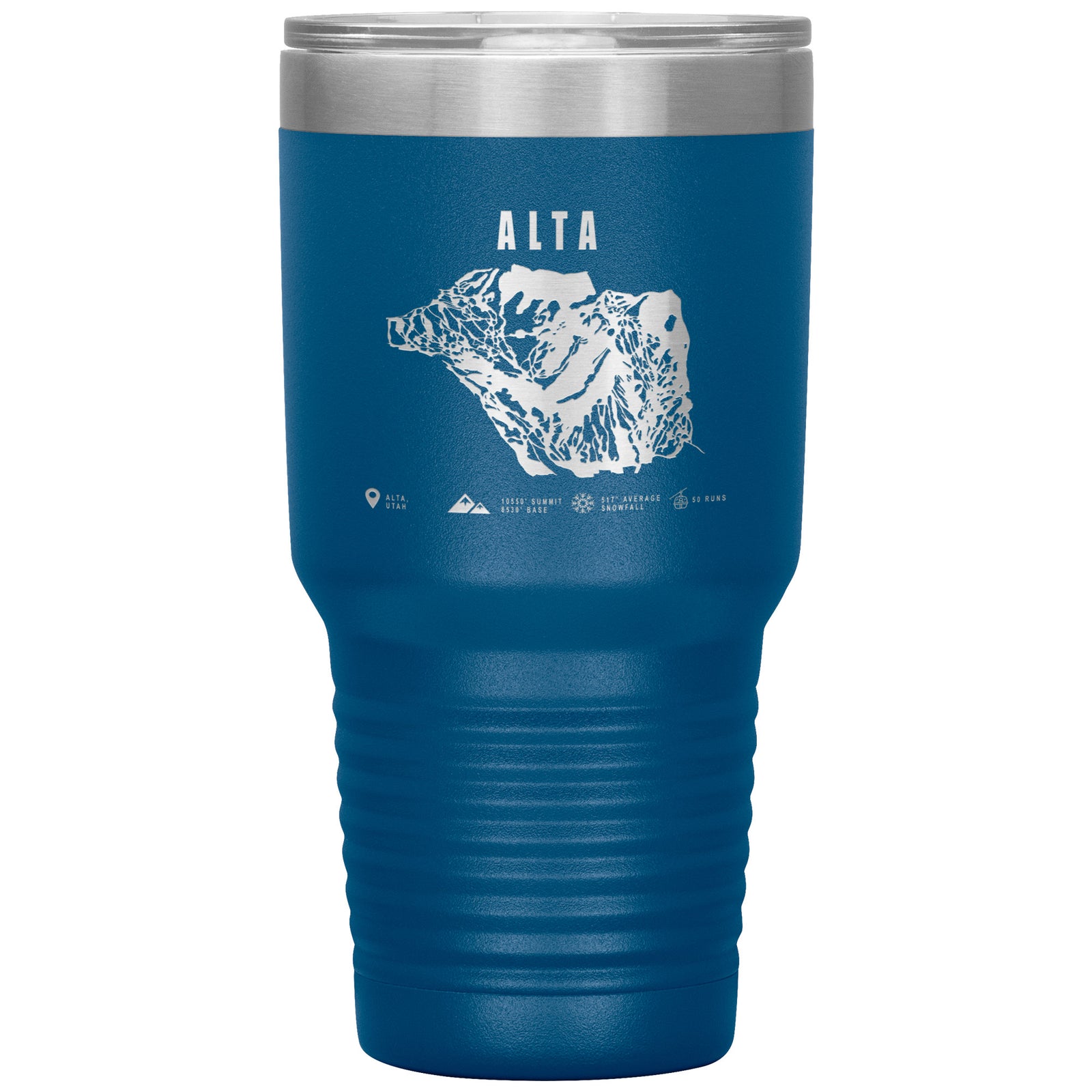 Alta,Utah Ski Trail Map 30oz Tumbler