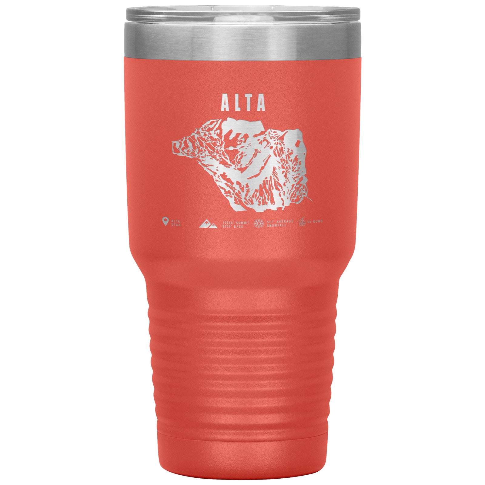 Alta,Utah Ski Trail Map 30oz Tumbler