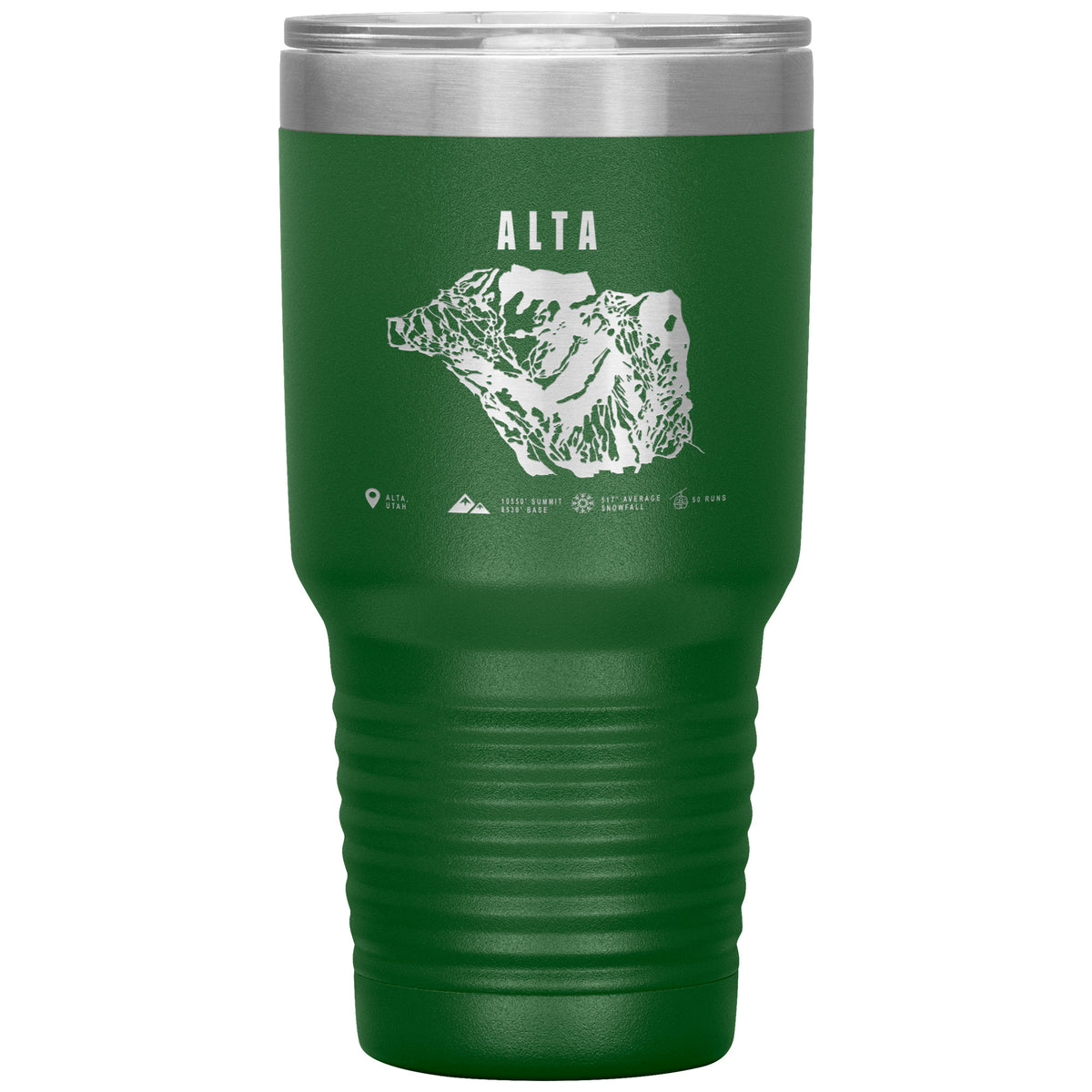 Alta,Utah Ski Trail Map 30oz Tumbler
