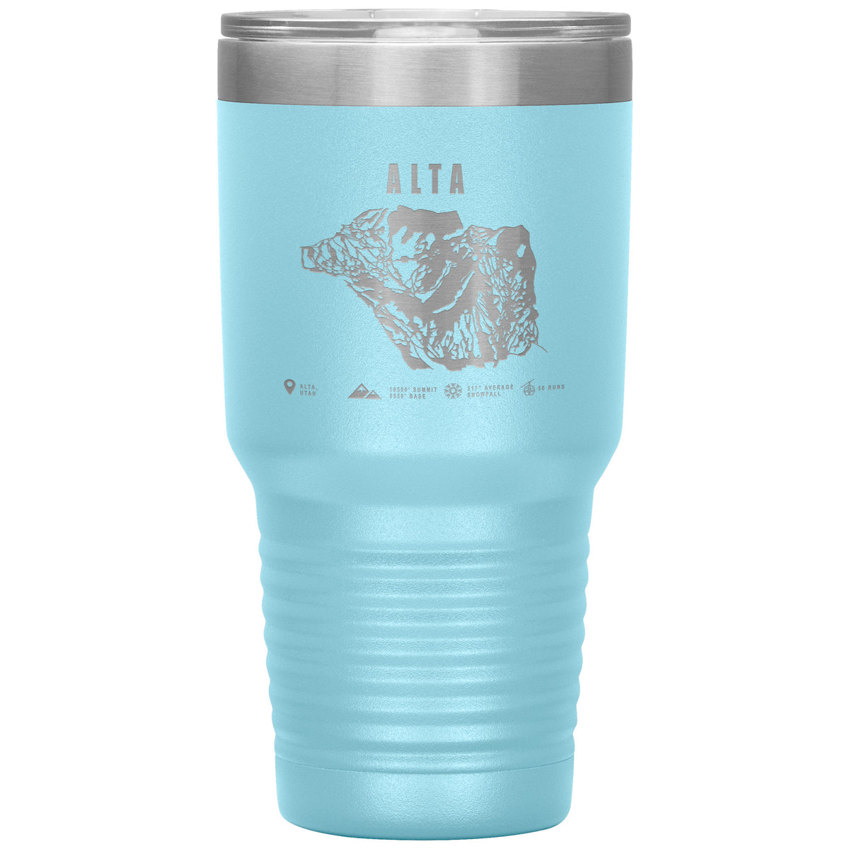 Alta,Utah Ski Trail Map 30oz Tumbler