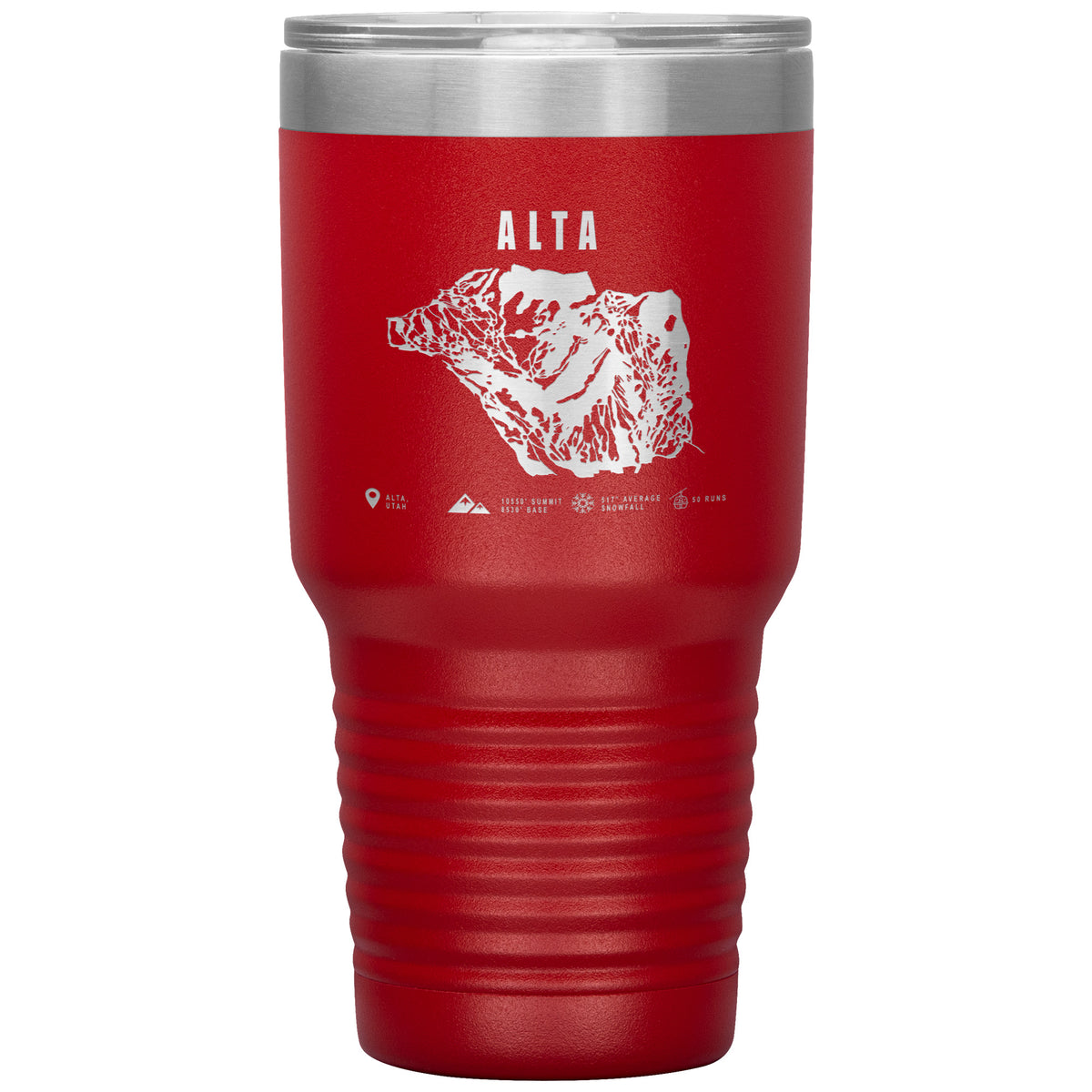 Alta,Utah Ski Trail Map 30oz Tumbler