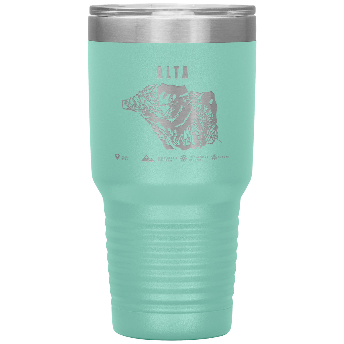 Alta,Utah Ski Trail Map 30oz Tumbler