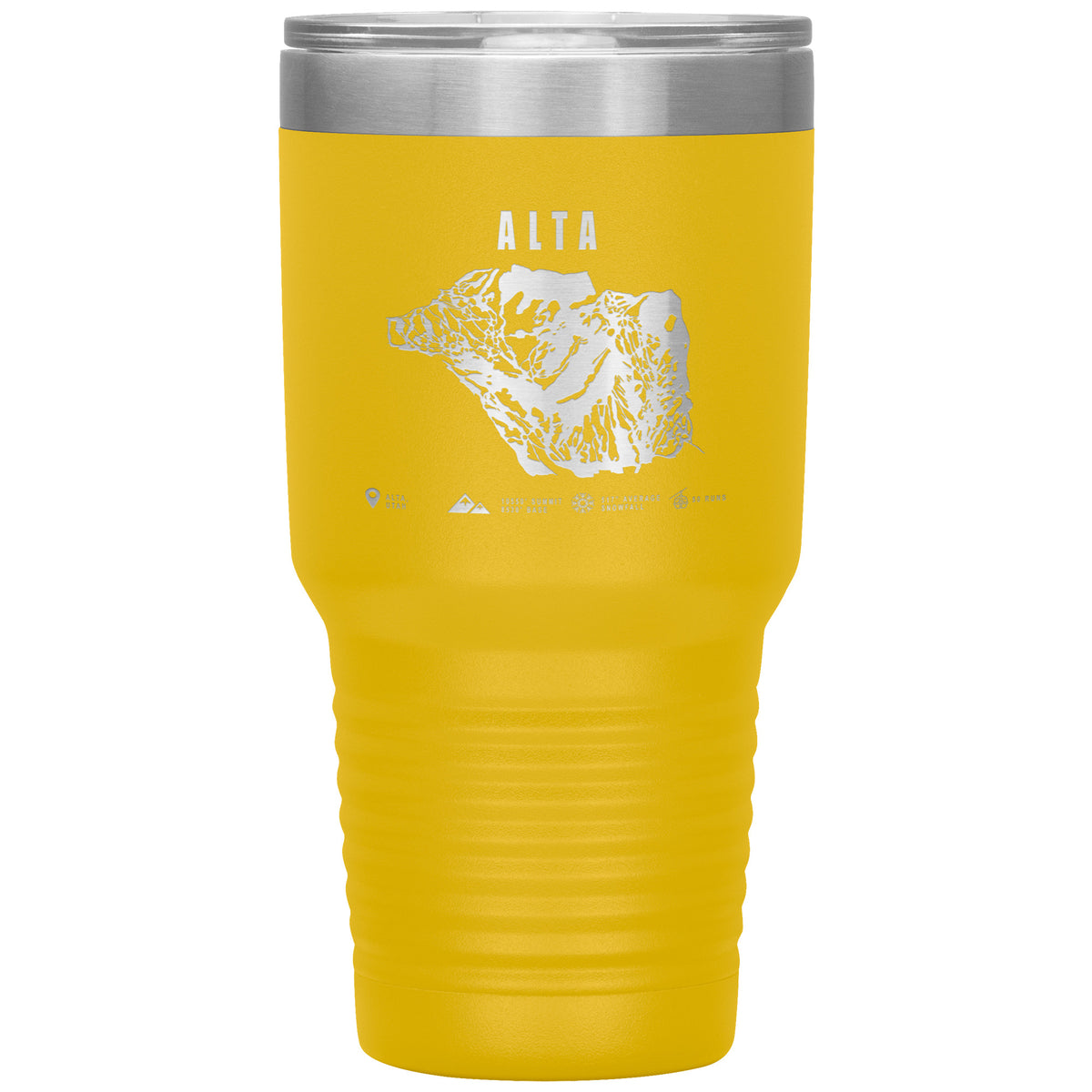 Alta,Utah Ski Trail Map 30oz Tumbler