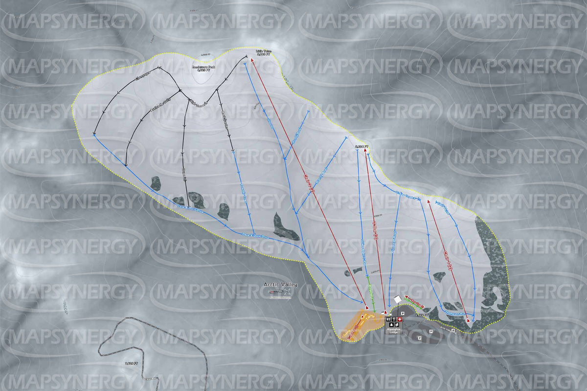 Arctic Valley trail map