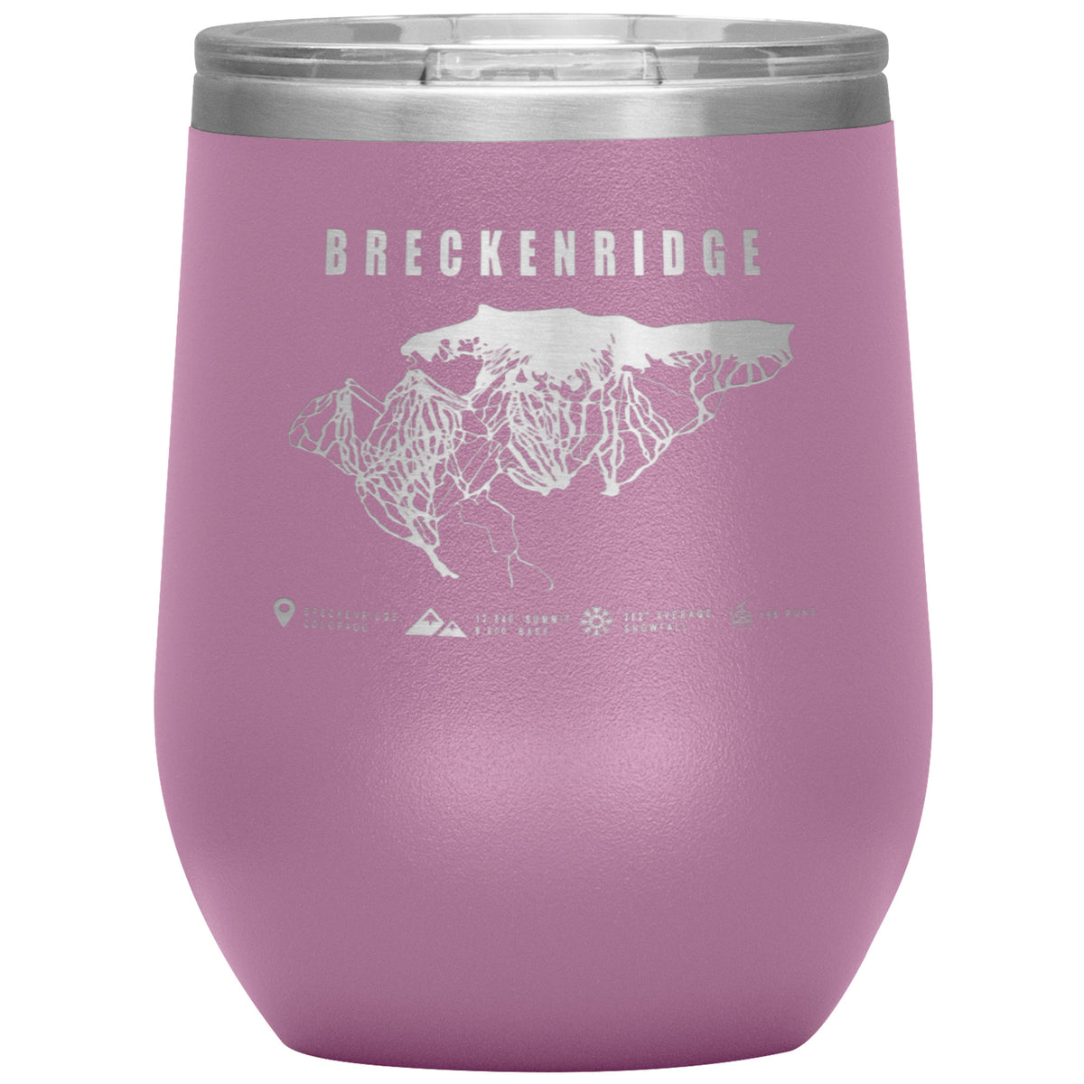 BRECKENRIDGE COLORADO SKI RESORT MAP WINE 12OZ TUMBLER