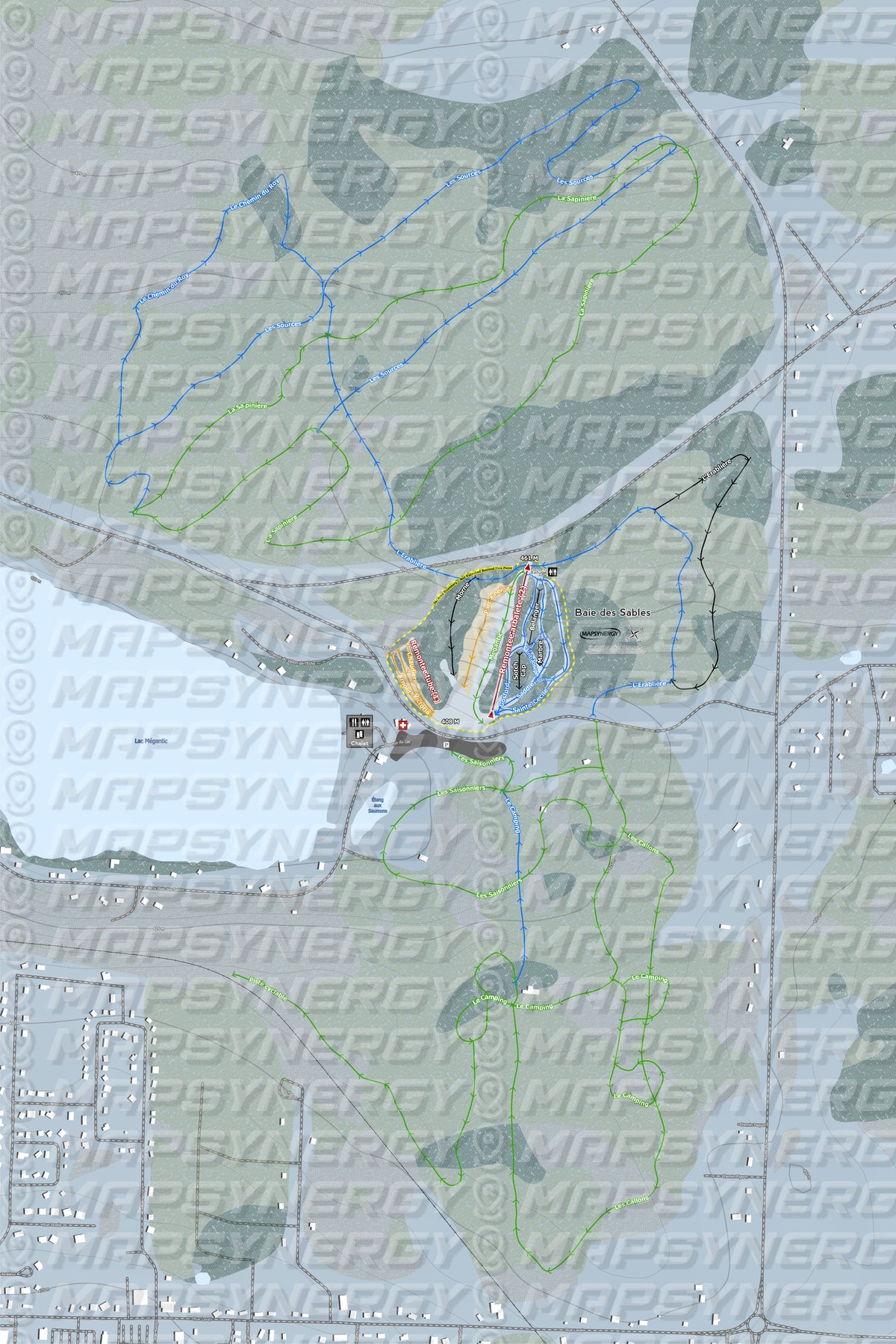 Baiedes Sables trail map