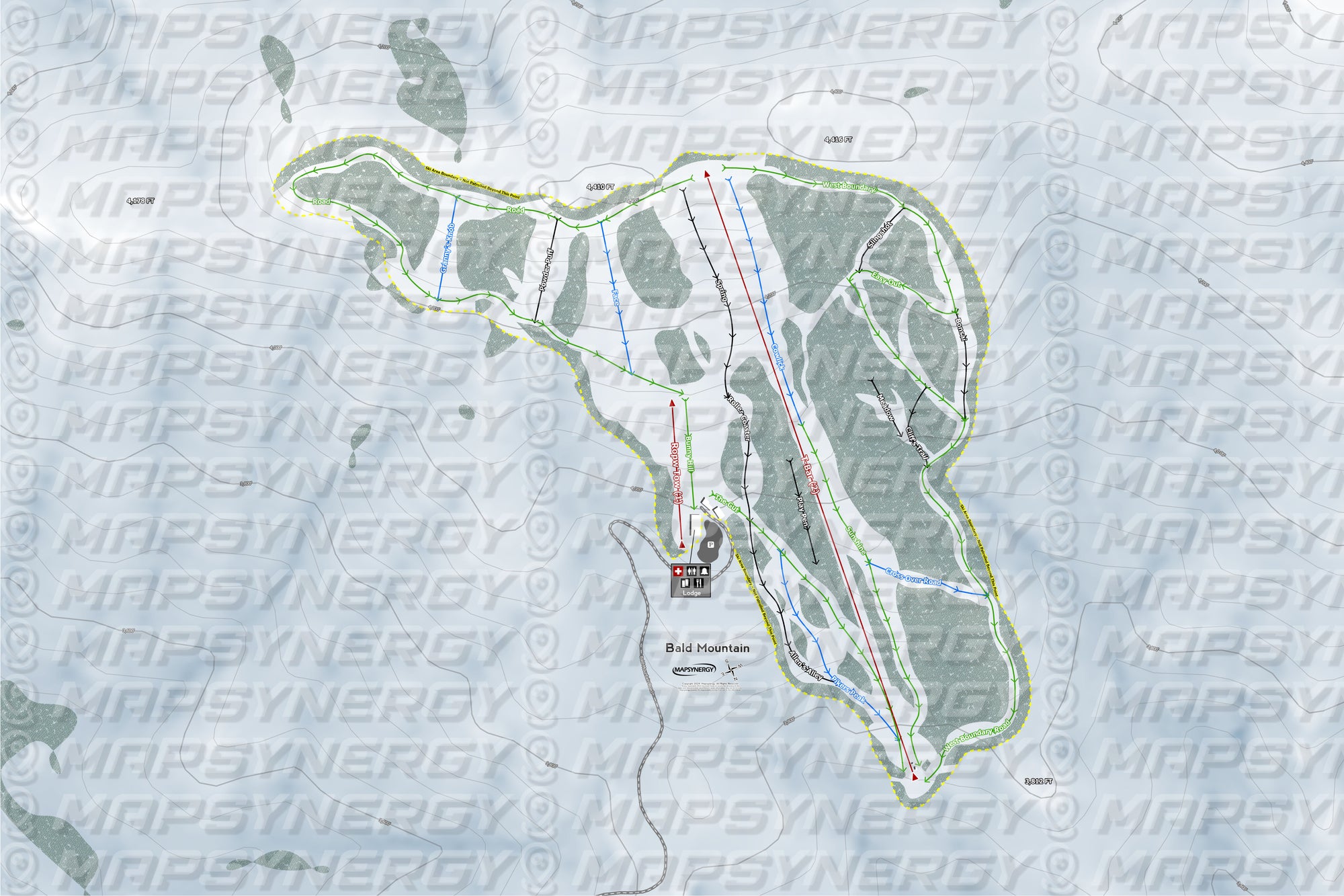 Bald Mountain  trail map