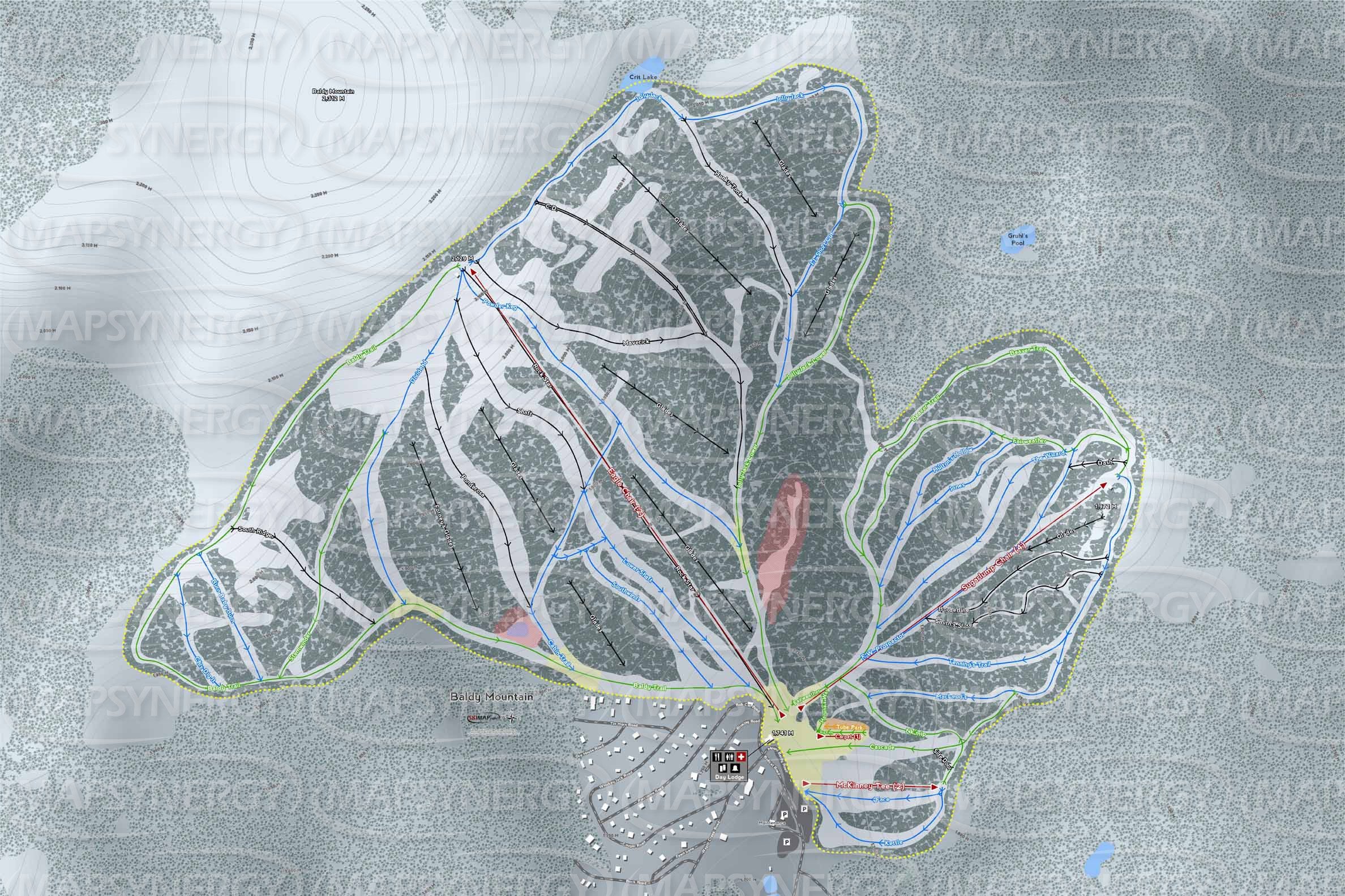 Baldy Mountain trail map