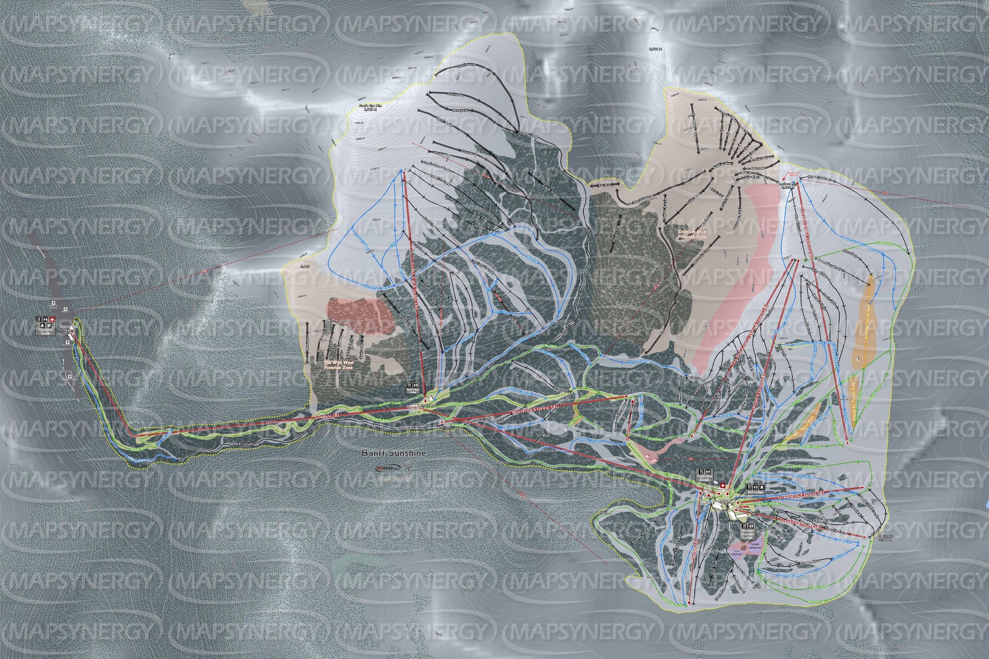 Banff Sunshine trail map