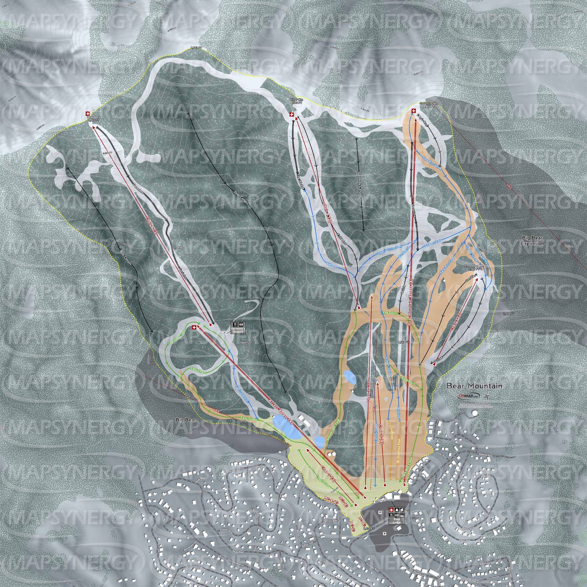 Bear Mountain trail map