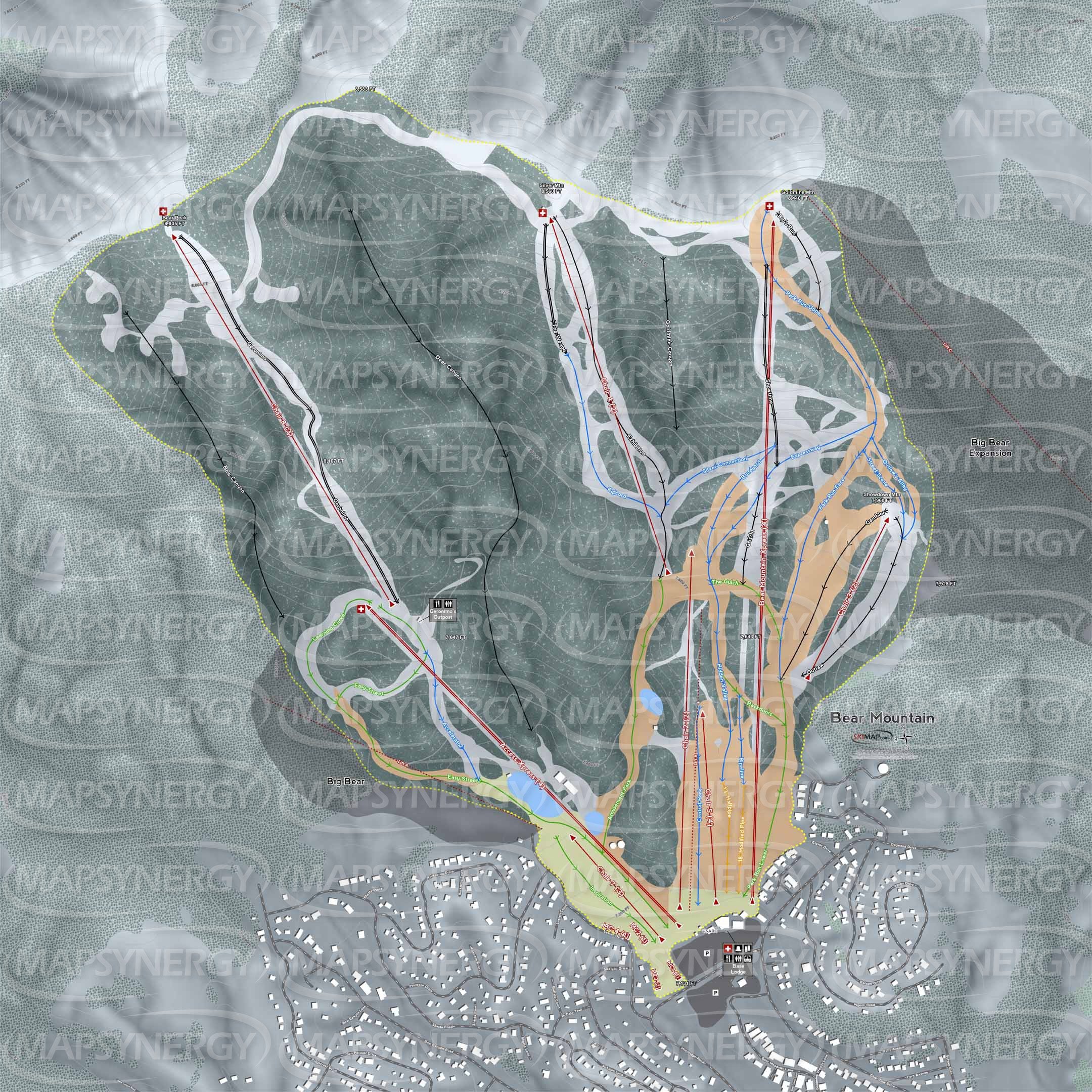 Bear Mountain trail map