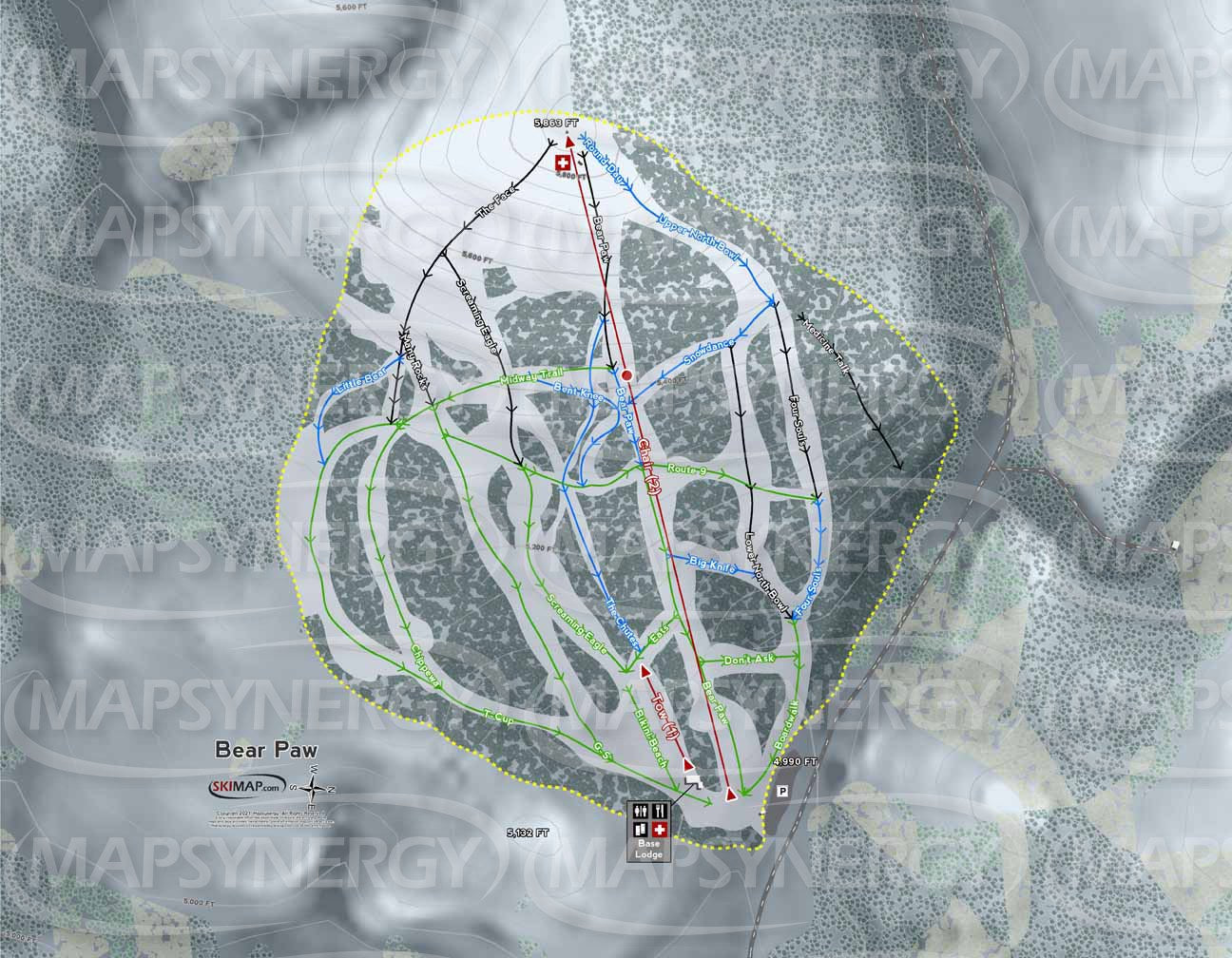 Bear Paw trail map