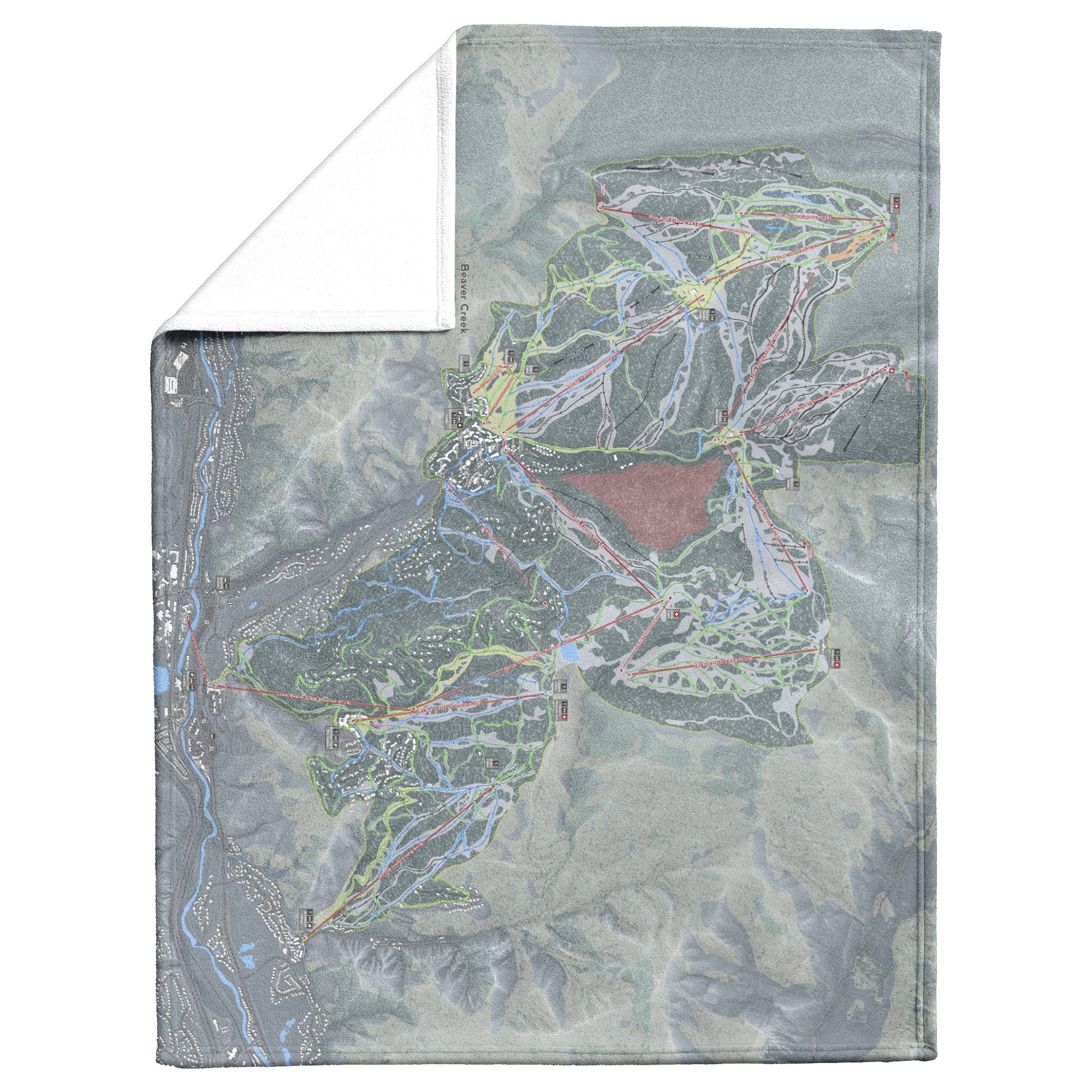 Beaver Creek, Colorado Ski Resort Map Blanket