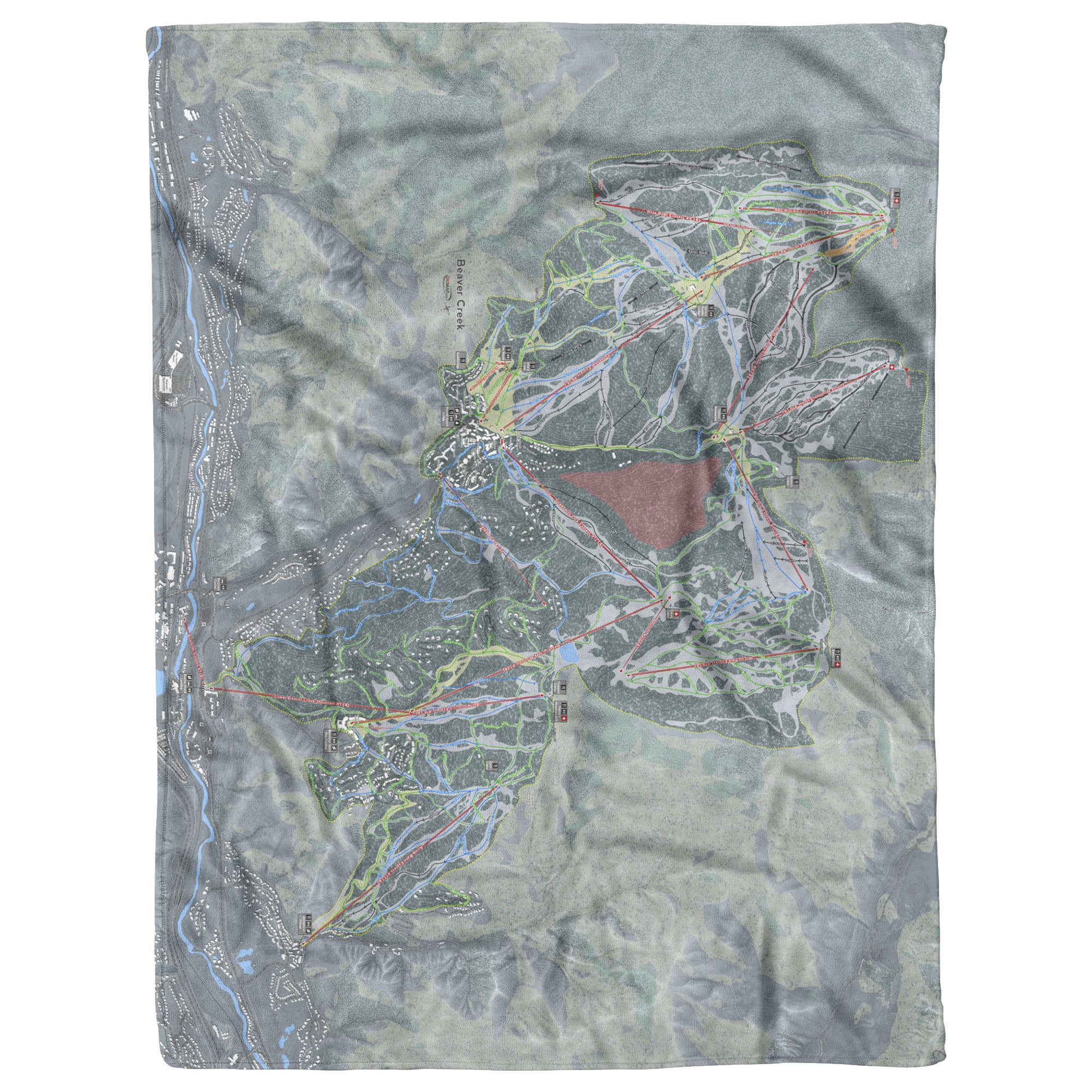 Beaver Creek, Colorado Ski Resort Map Blanket