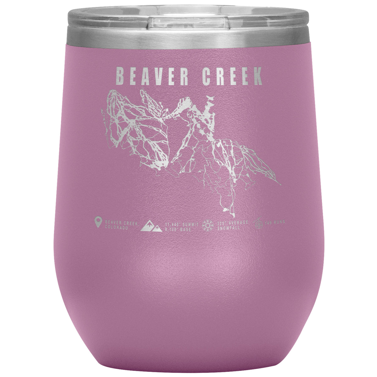 Beaver Creek Colorado Ski Trail Map Wine 12oz Tumbler