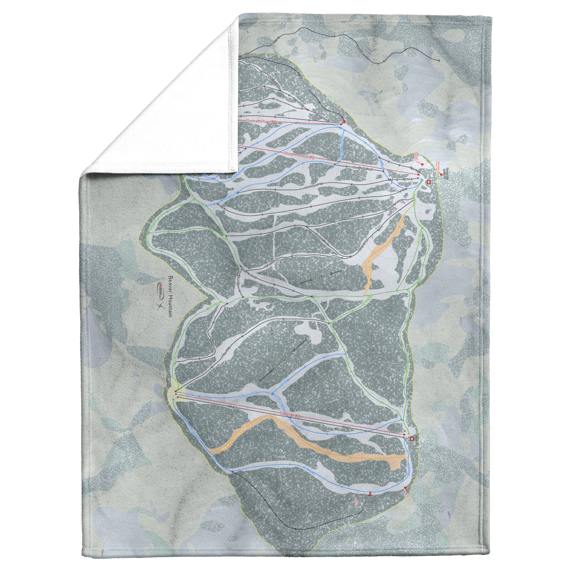 Beaver Mountain, Utah Ski Resort Map Blanket