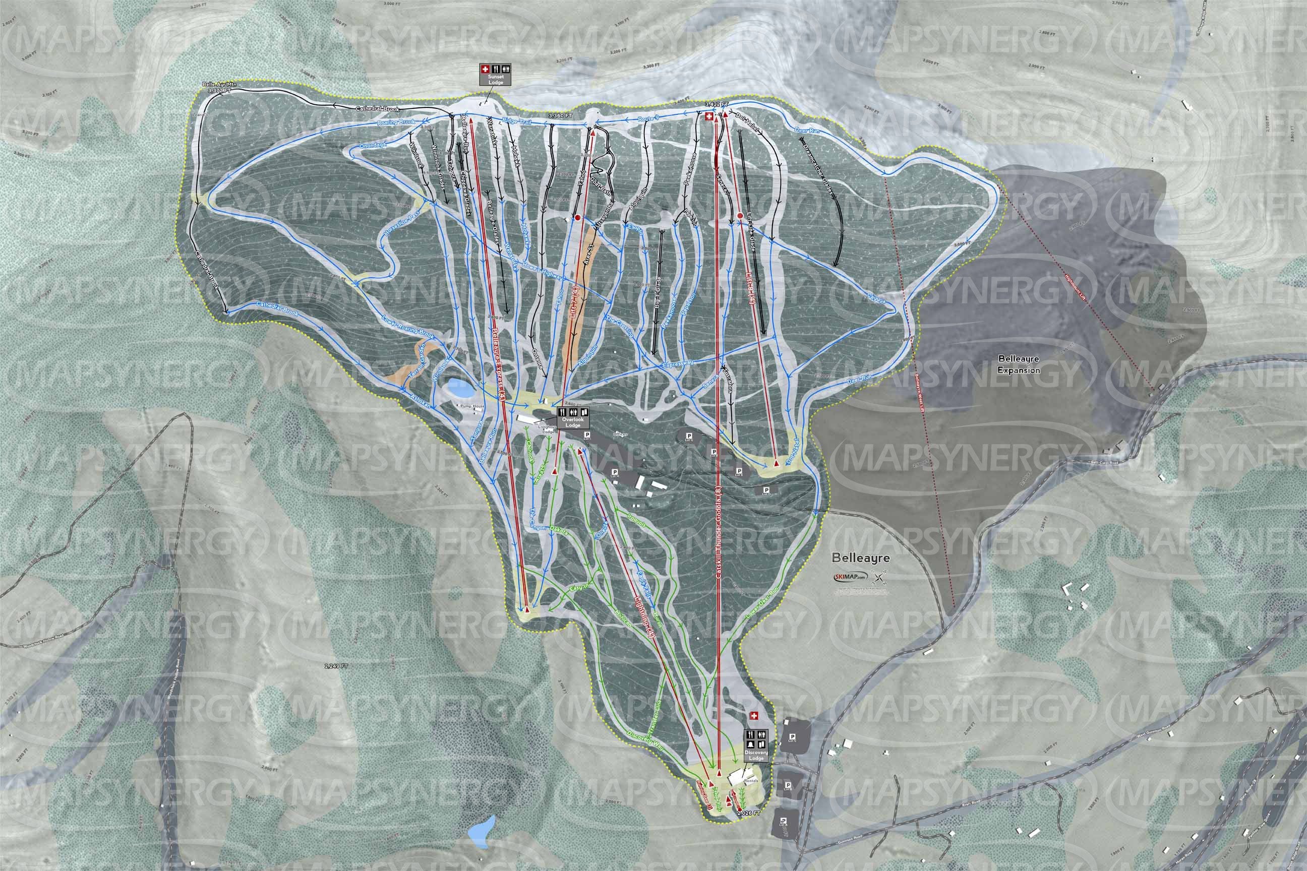 Belleayre trail map