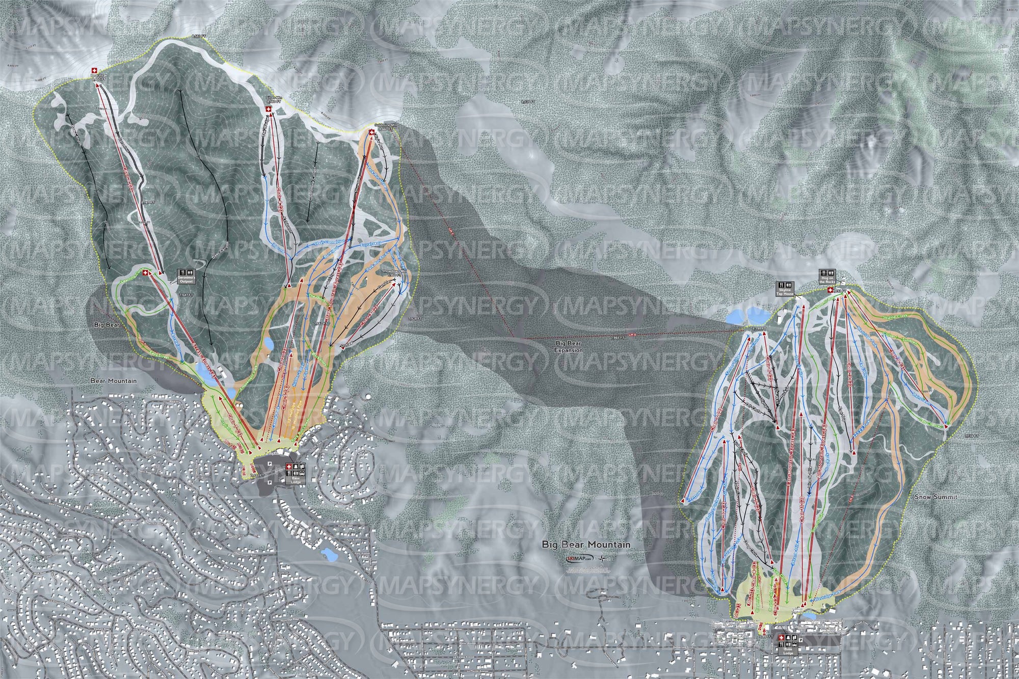 Big Bear Mountain trail map