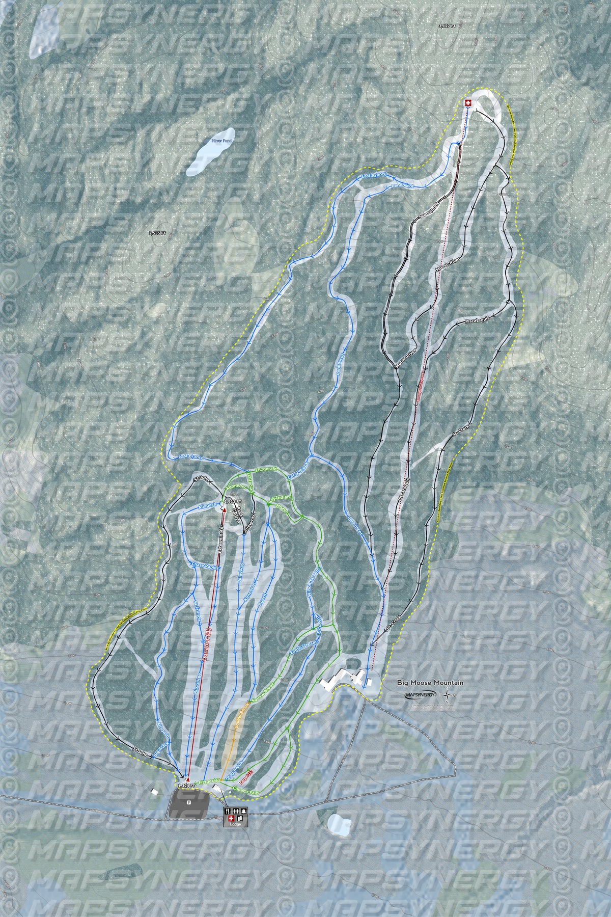 Big Moose Mountain trail map