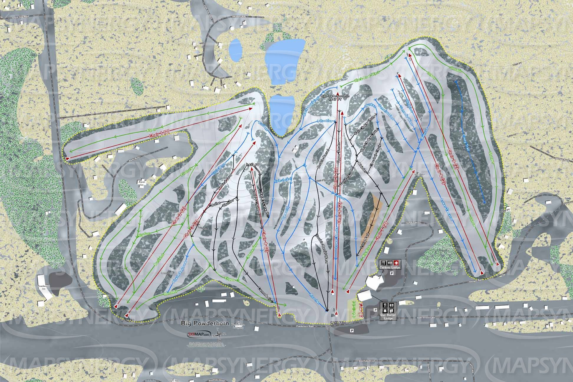 Big Powderhorn trail map