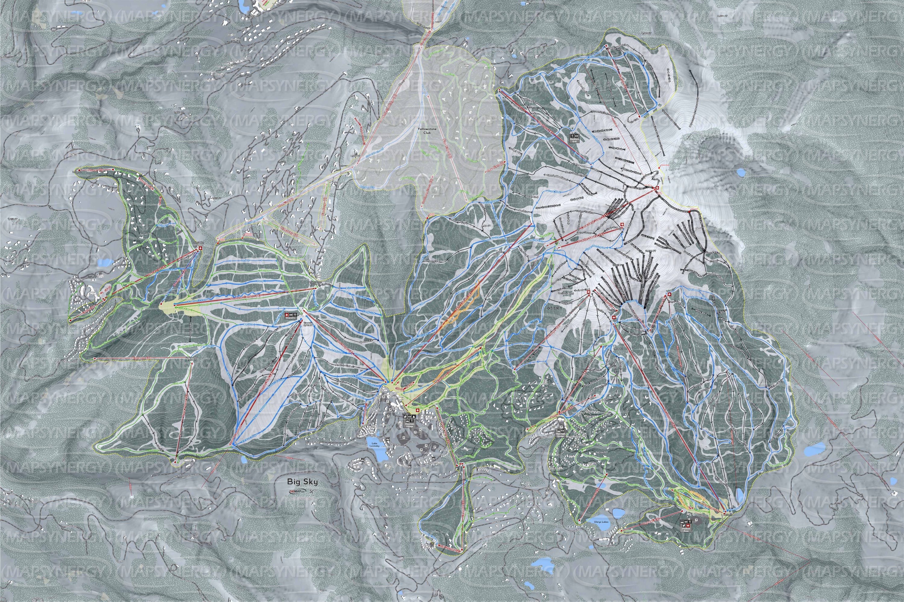 Big Sky trail map