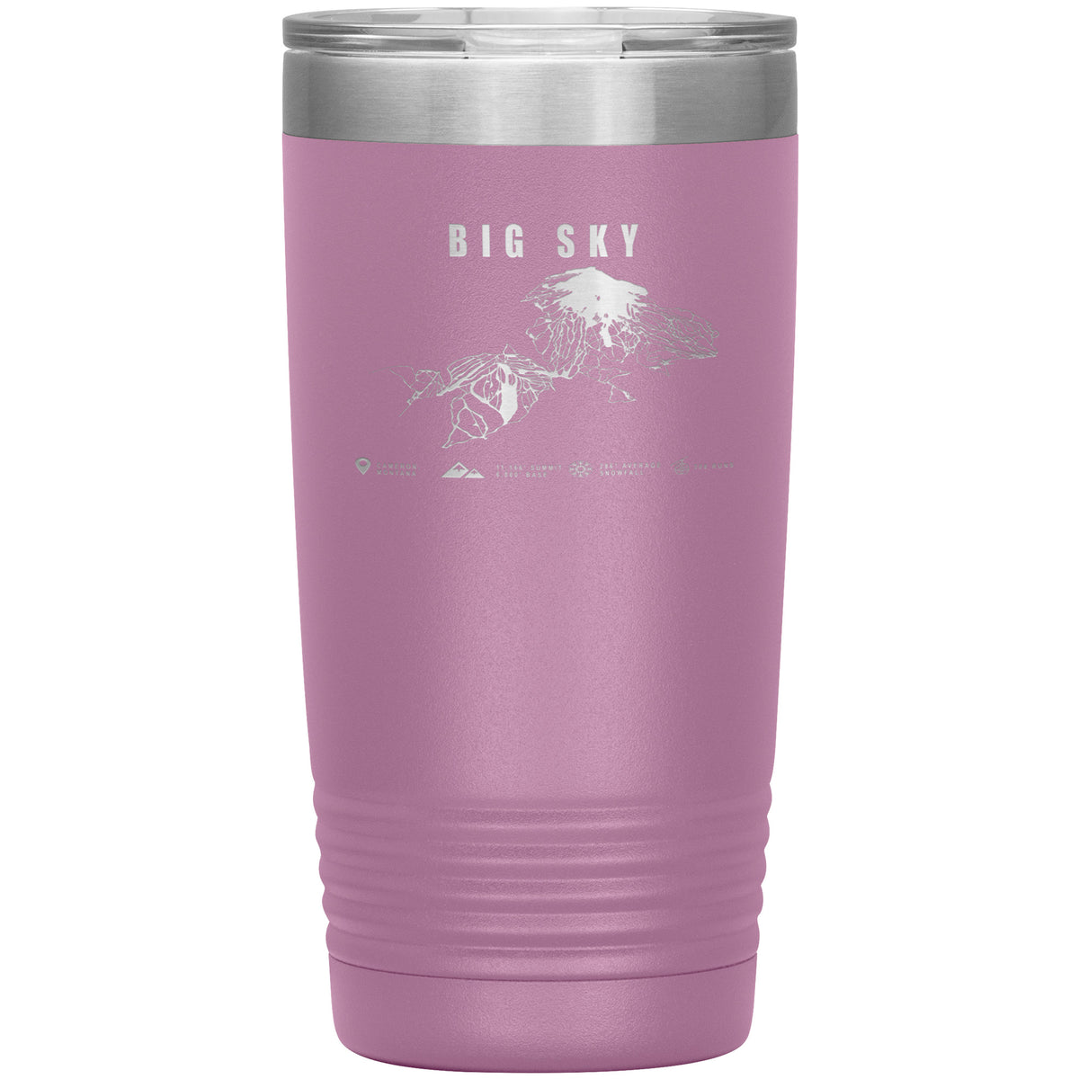 Big Sky Montana Ski Trail Map 20oz Tumbler