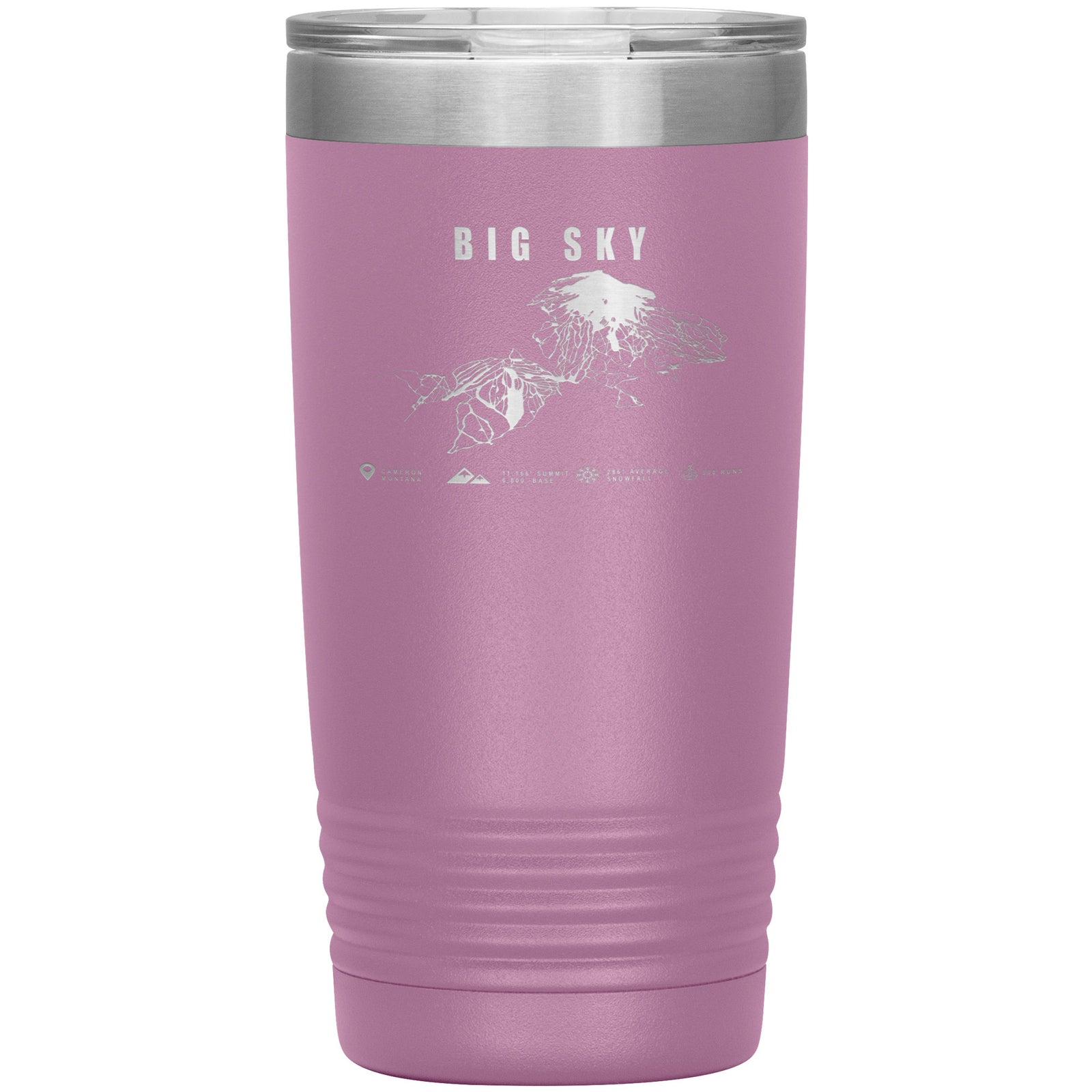 Big Sky Montana Ski Trail Map 20oz Tumbler