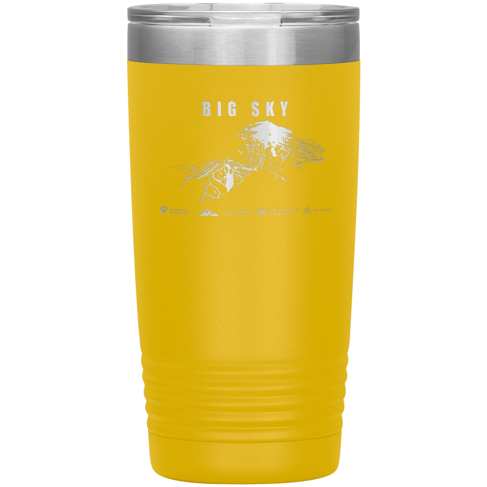 Big Sky Montana Ski Trail Map 20oz Tumbler