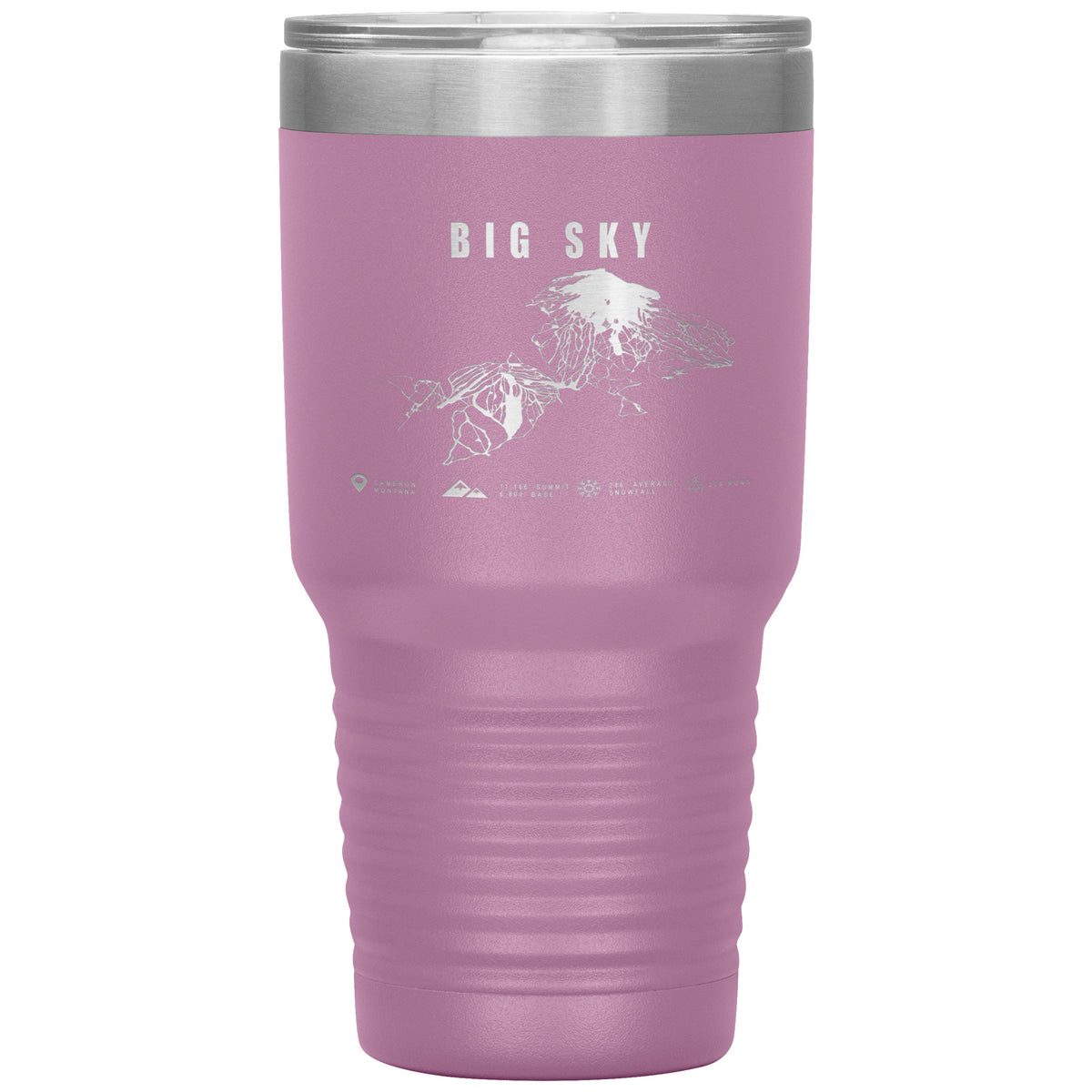 Big Sky Montana Ski Trail Map 30oz Tumbler
