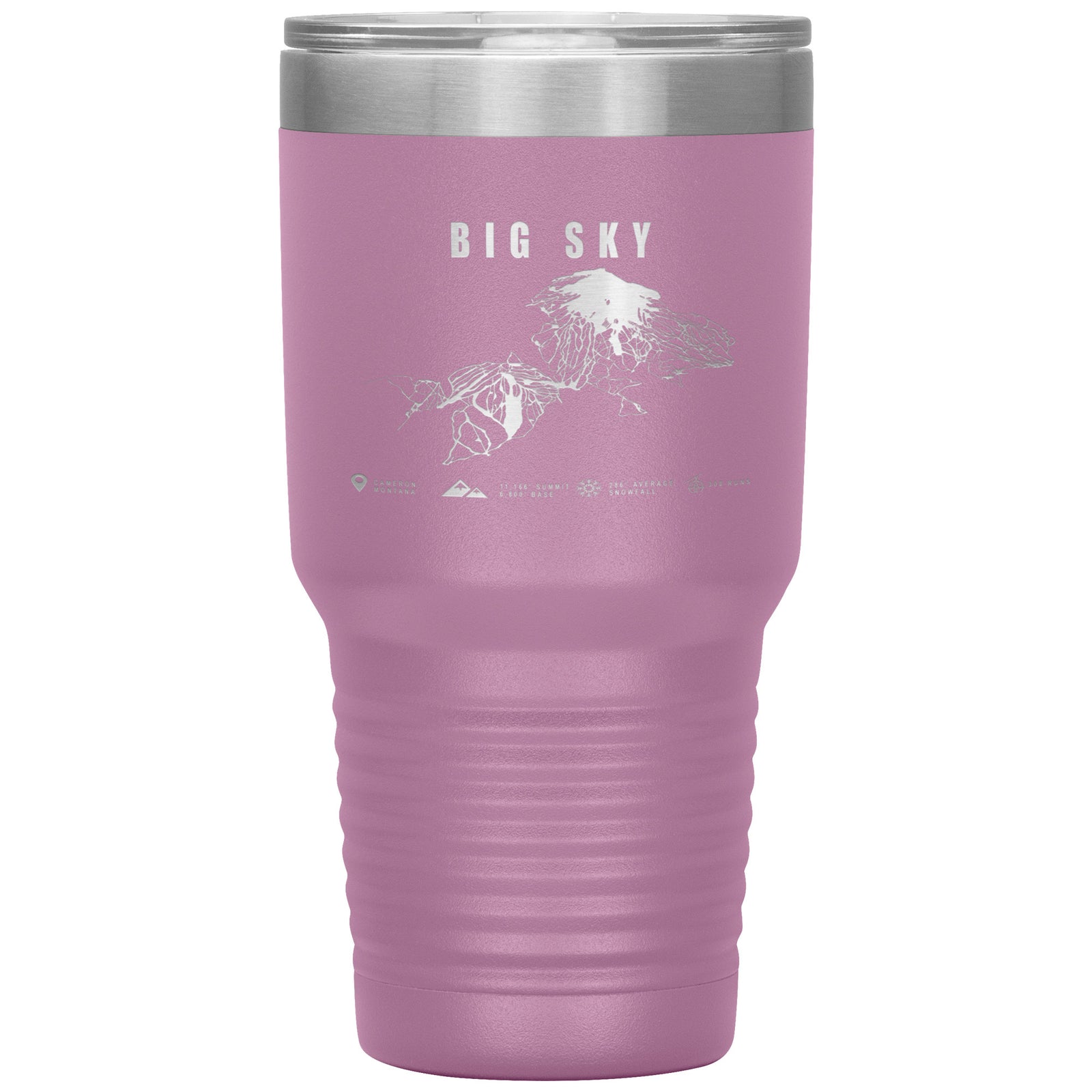 Big Sky Montana Ski Trail Map 30oz Tumbler