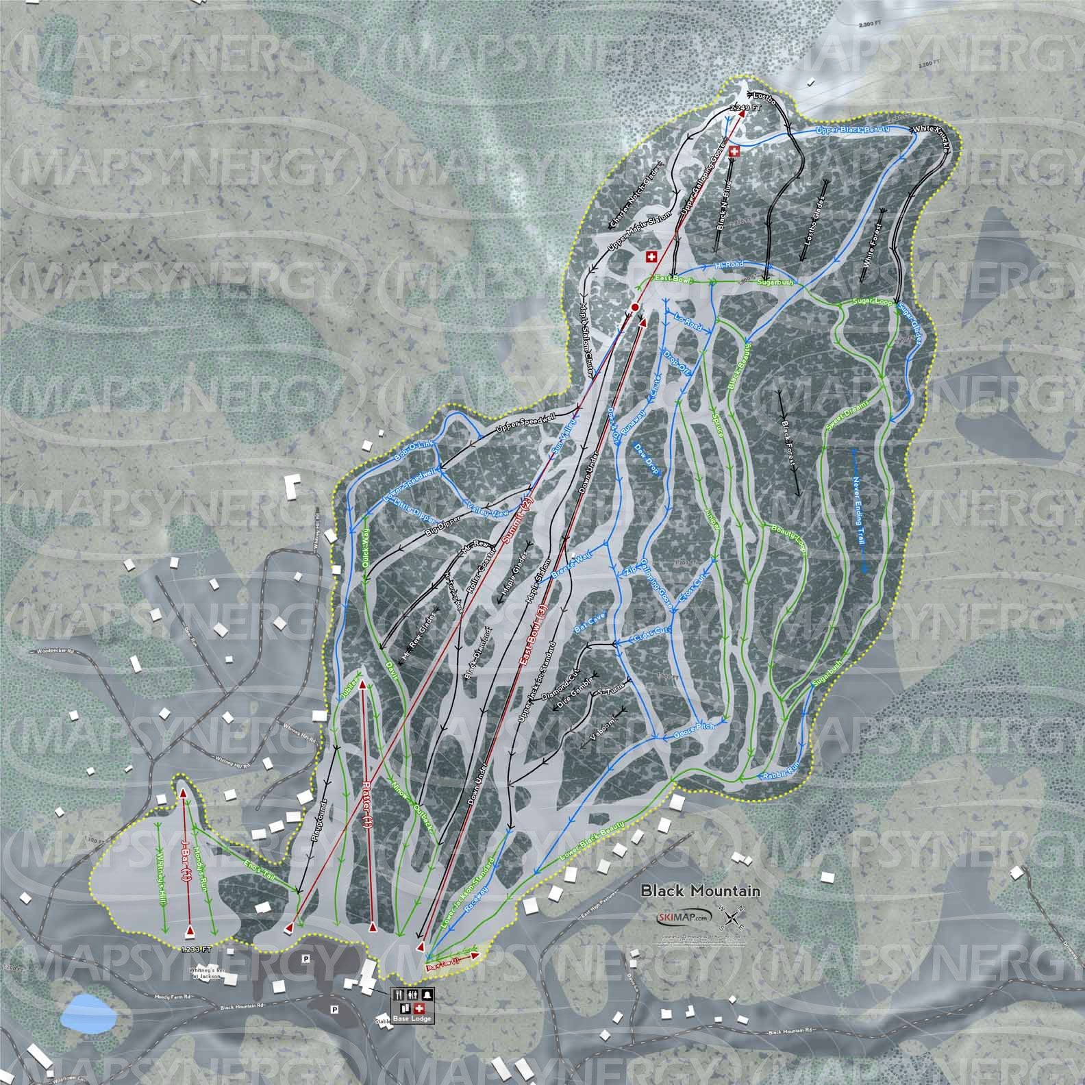 Black Mountain trail map