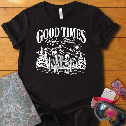 Good Times Higher Altitude Vintage Ski Graphic T-Shirt